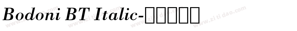 Bodoni BT Italic字体转换